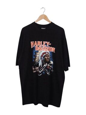 Vintage Harley Davidson Wile E Coyote T-Shirt XL Double Sided Biker Looney Tunes